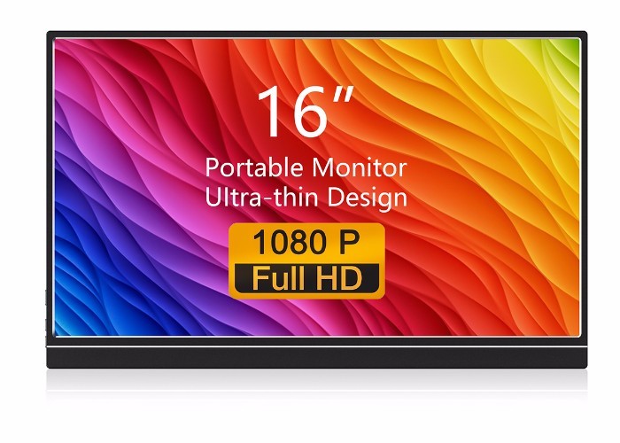 Ultra Slanke 16 de Huisvestings1080p Volledige HD HDR Draagbare Monitor van het Duimmetaal