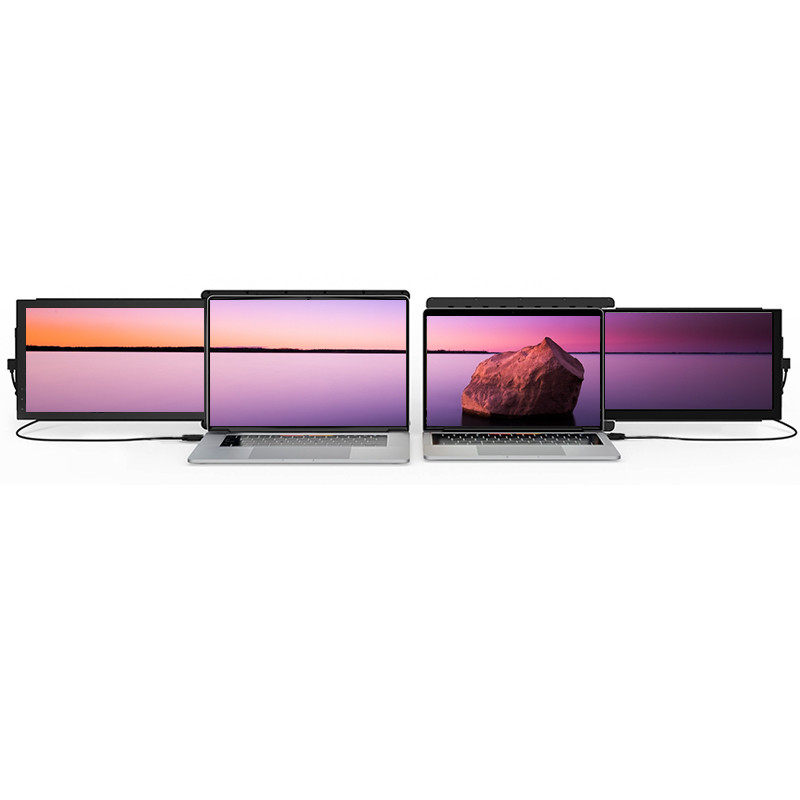 Laptop het Schermuitbreiding - 13,3“ Volledige HD drievoudige monitor met haven HDMI en USB-c